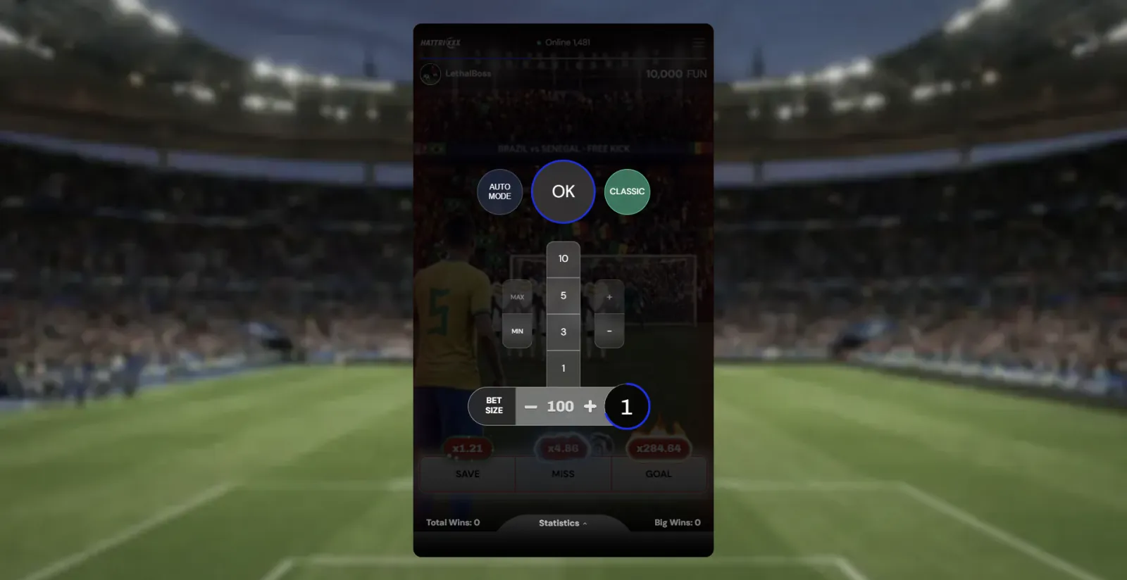 Hattrixxx bet limits screen