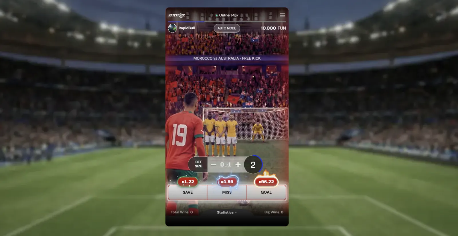 Hattrixxx by Swipe Games free-kick round