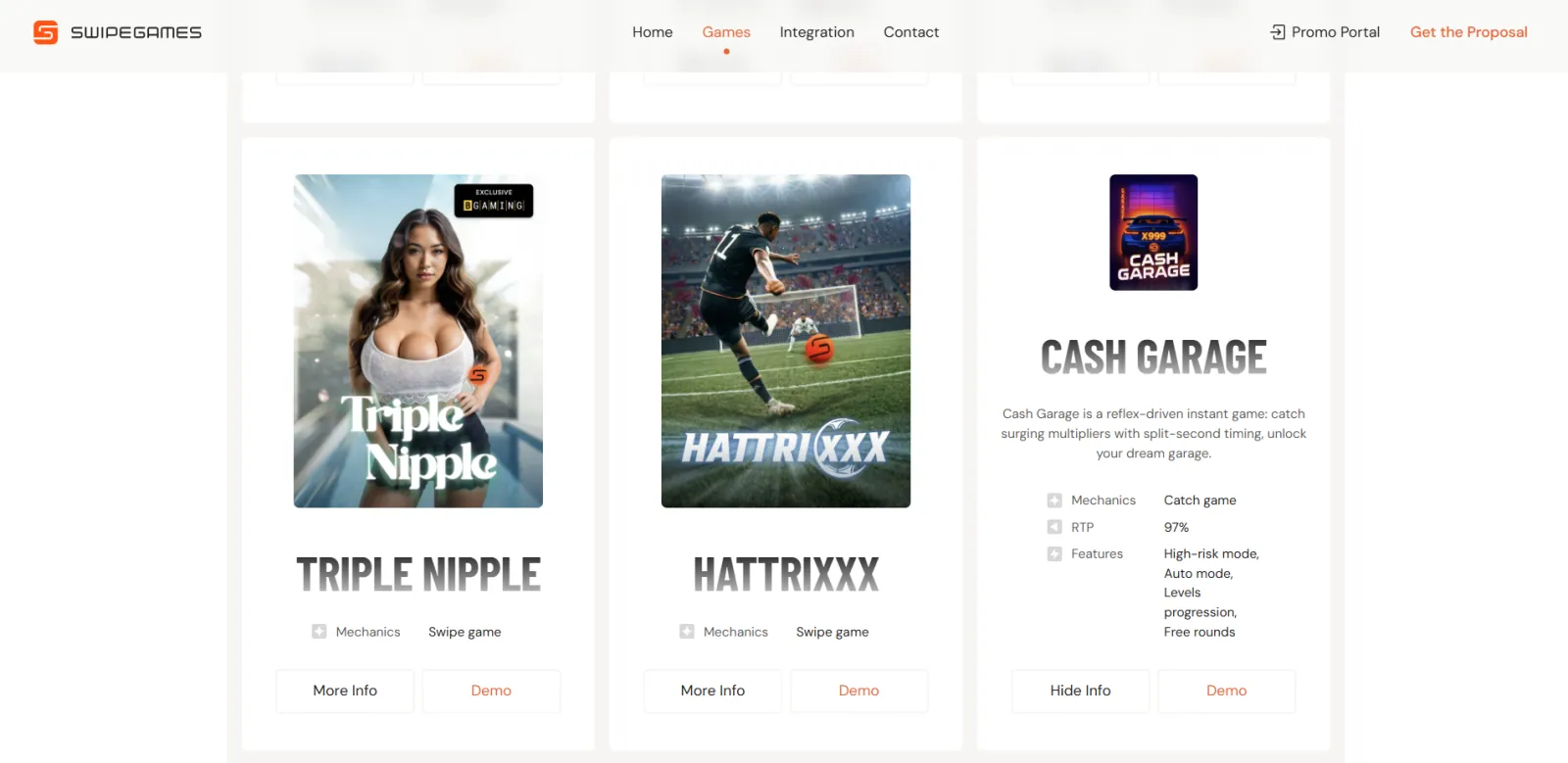 Swipe Games studio catalogue