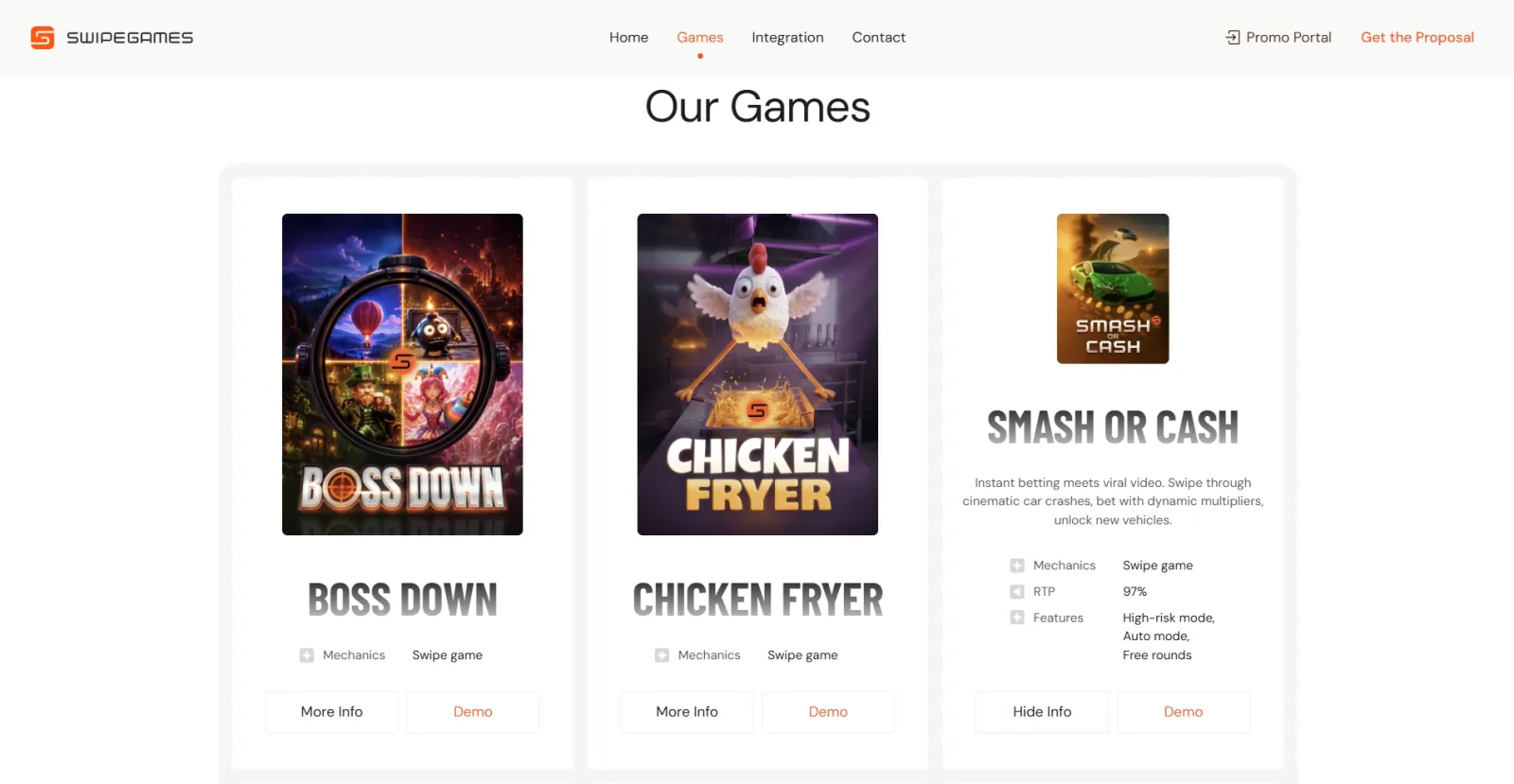 Smash or Cash game card on Swipe Games site