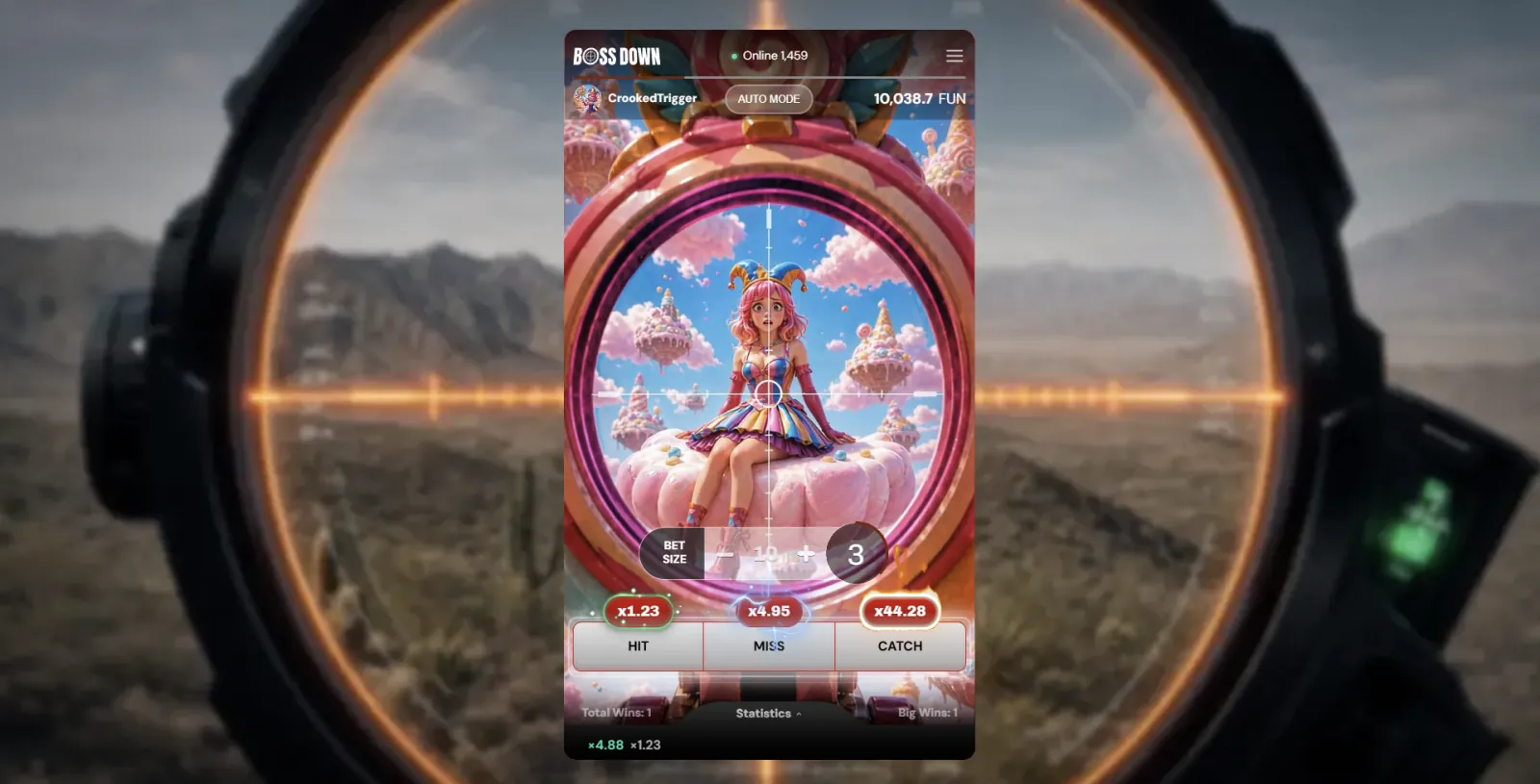 Boss Down game screen