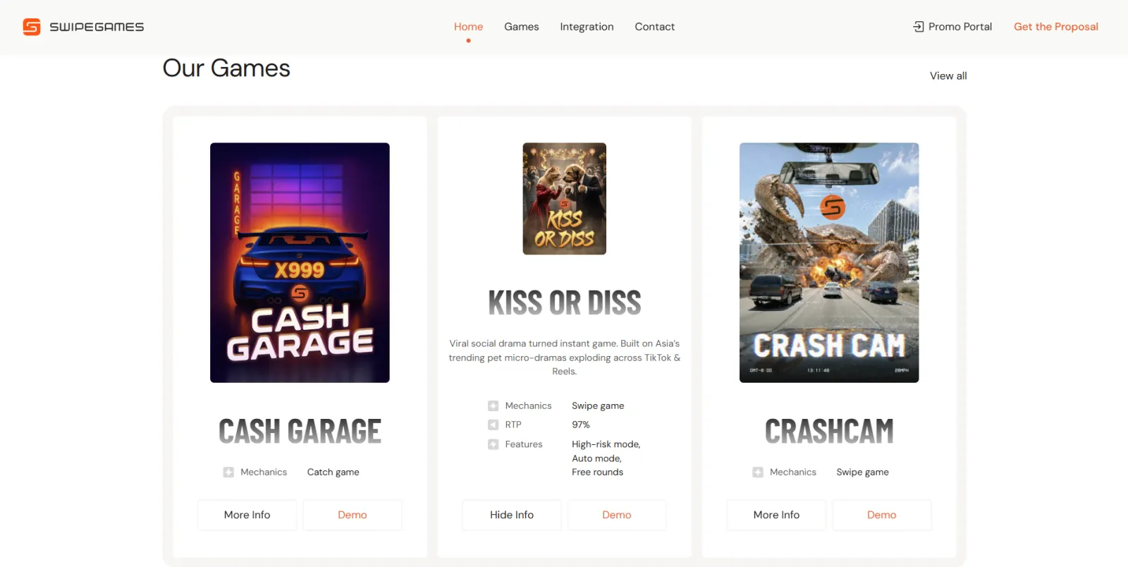 Swipe Games studio catalogue